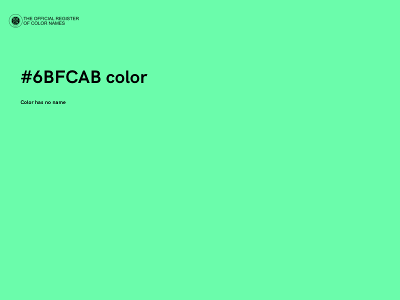 #6BFCAB color image