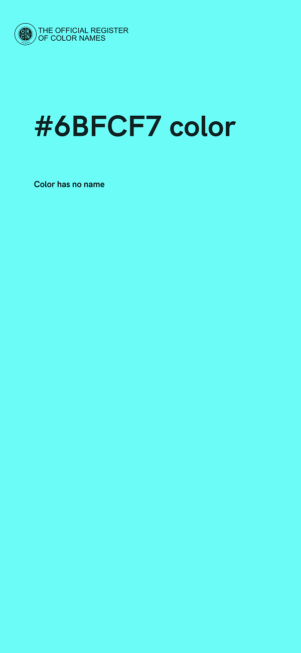 #6BFCF7 color image