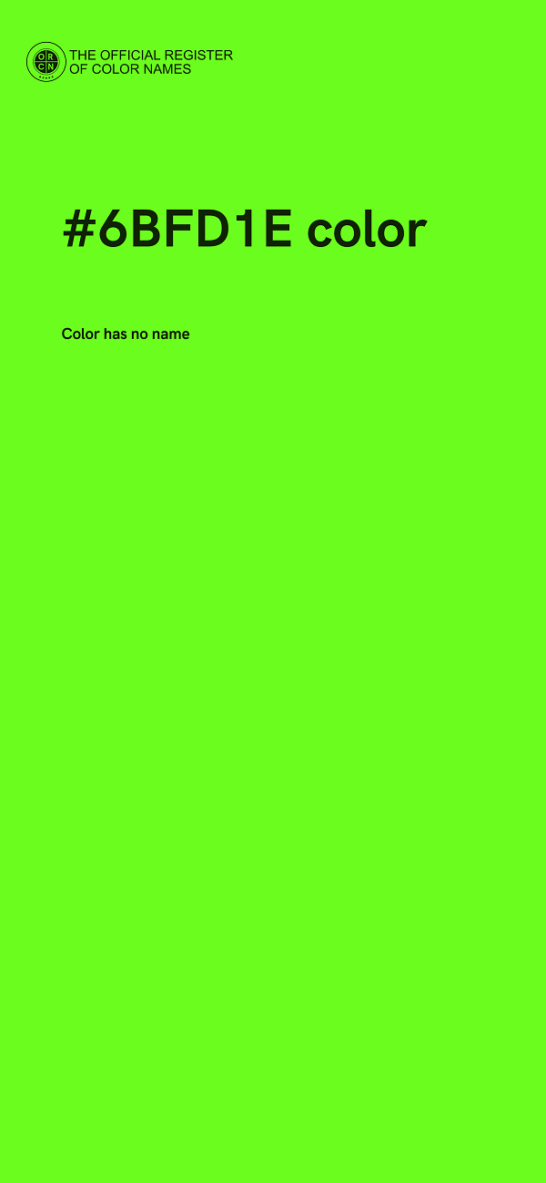 #6BFD1E color image