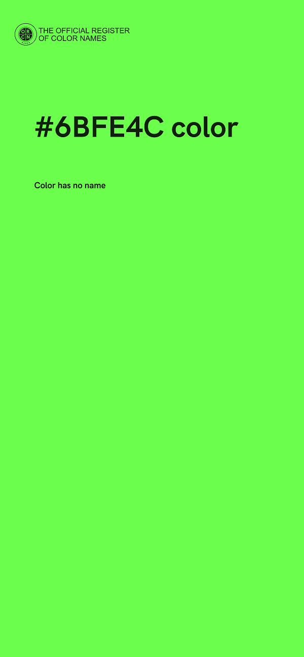 #6BFE4C color image