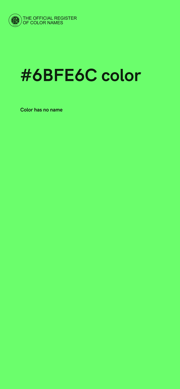 #6BFE6C color image