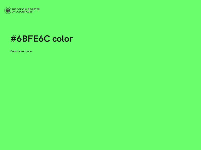#6BFE6C color image