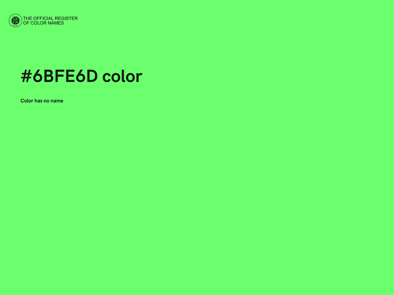 #6BFE6D color image