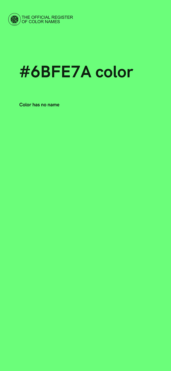 #6BFE7A color image