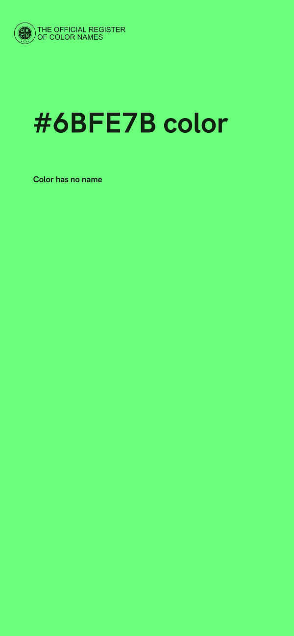 #6BFE7B color image