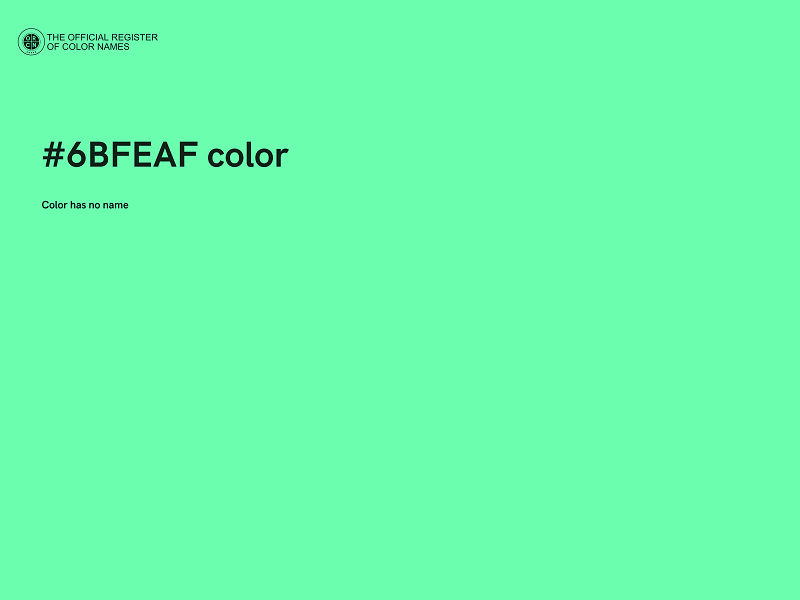 #6BFEAF color image