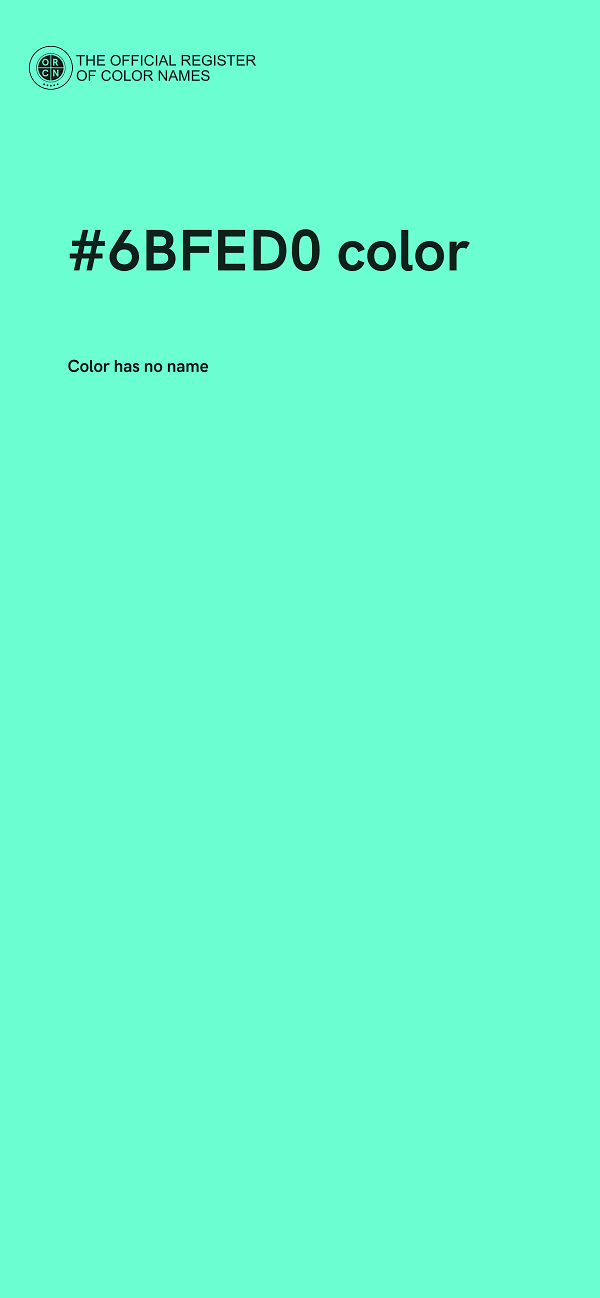#6BFED0 color image