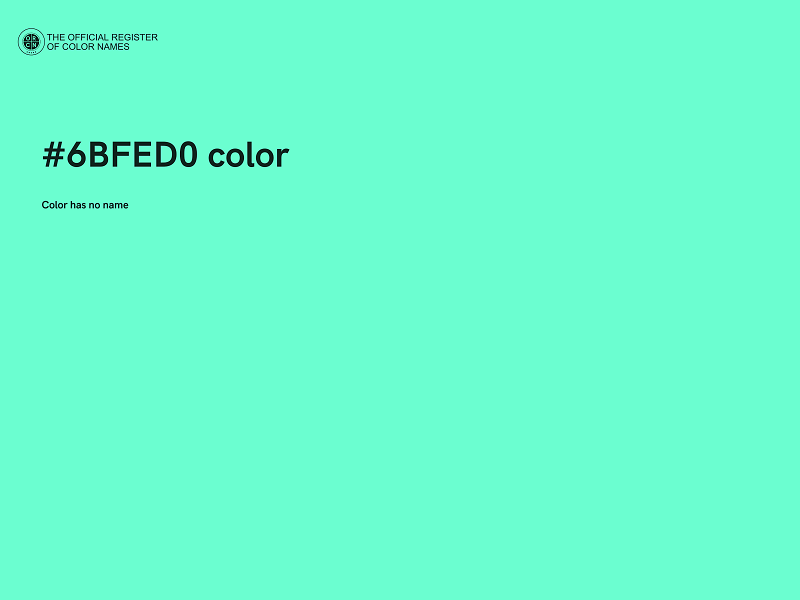 #6BFED0 color image