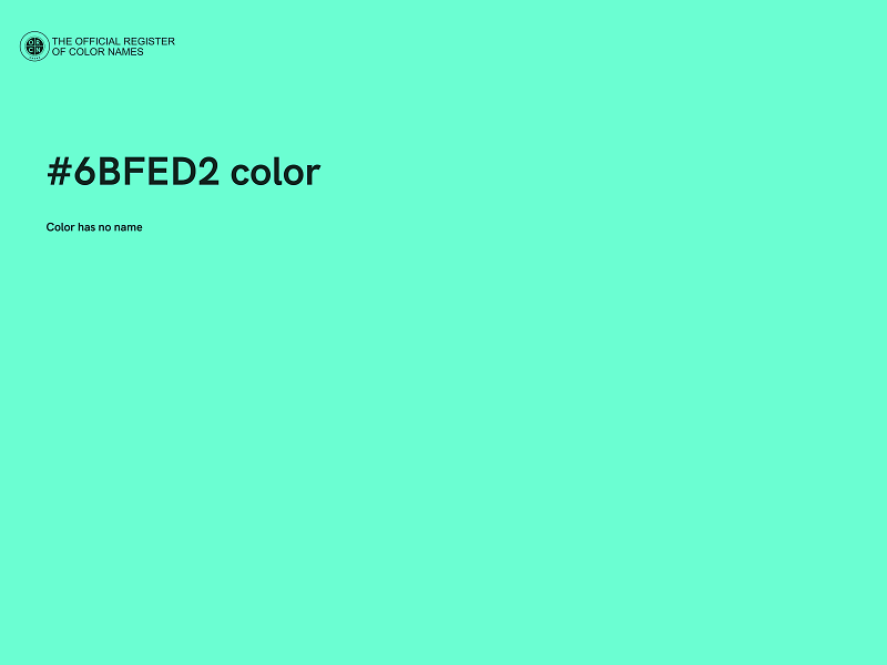 #6BFED2 color image