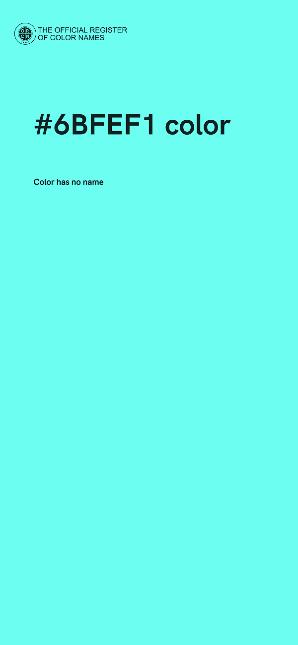 #6BFEF1 color image