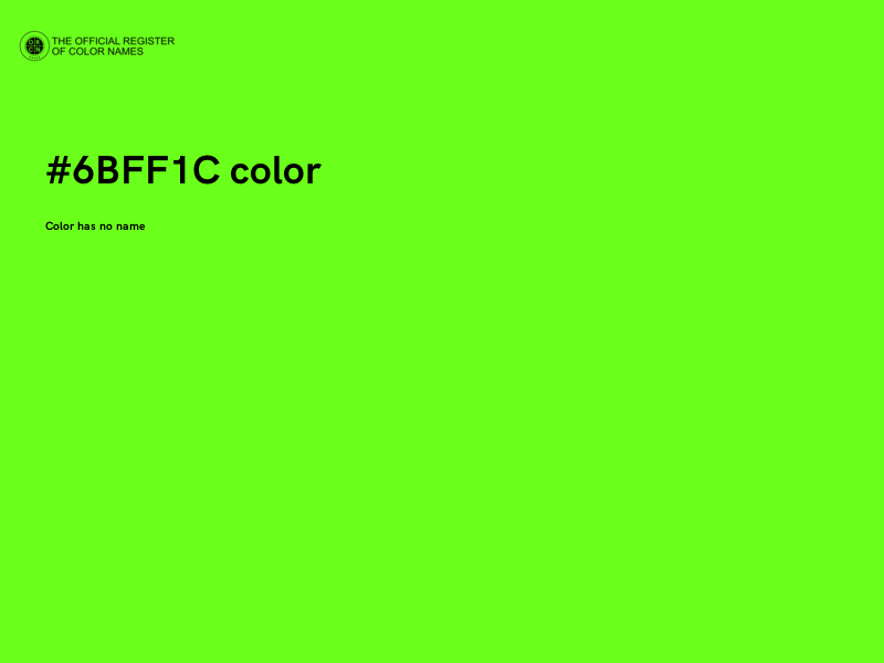 #6BFF1C color image
