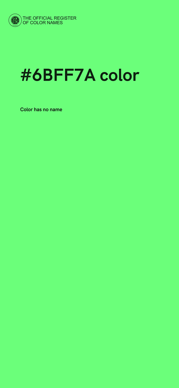 #6BFF7A color image