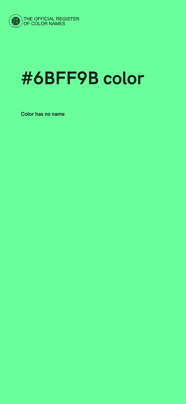 #6BFF9B color image