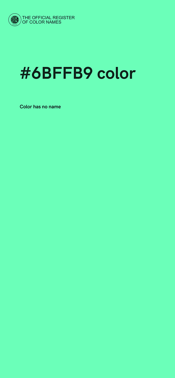 #6BFFB9 color image
