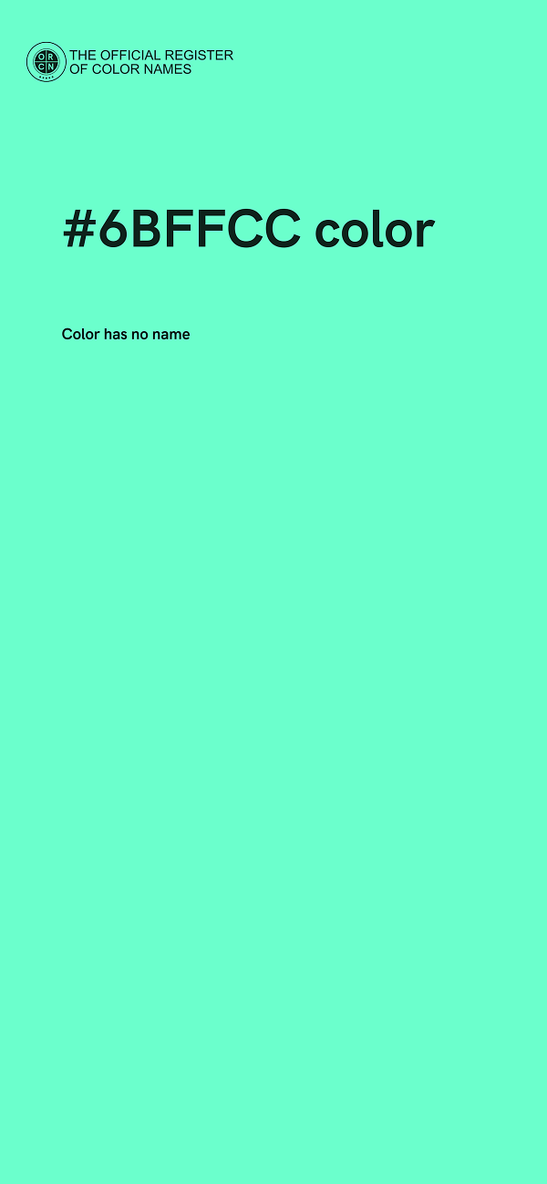 #6BFFCC color image
