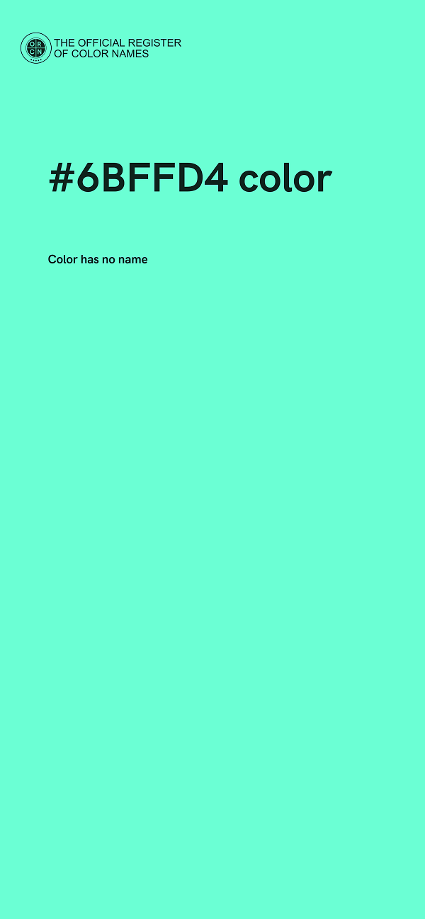#6BFFD4 color image