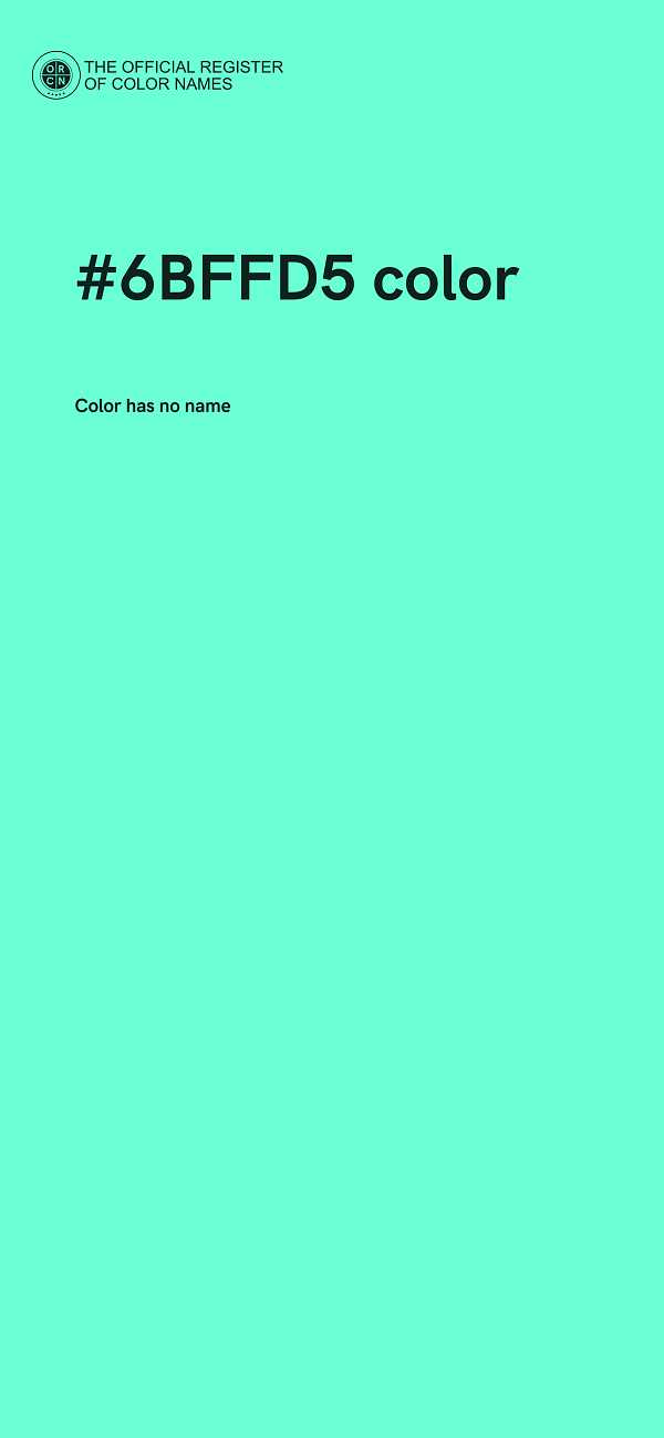 #6BFFD5 color image