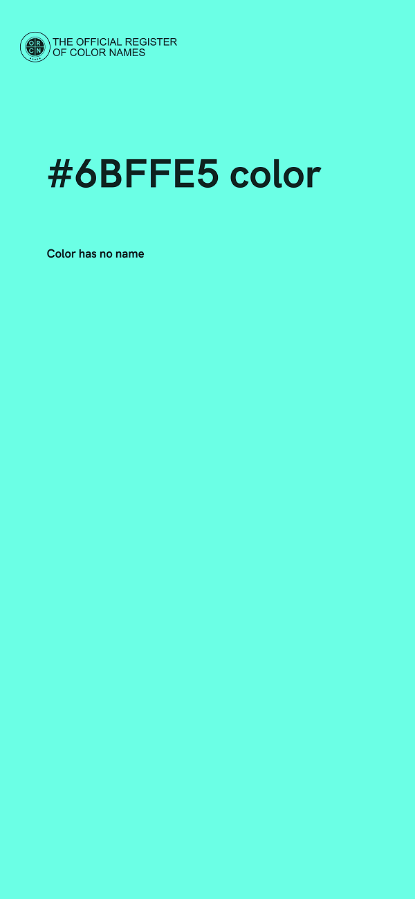 #6BFFE5 color image