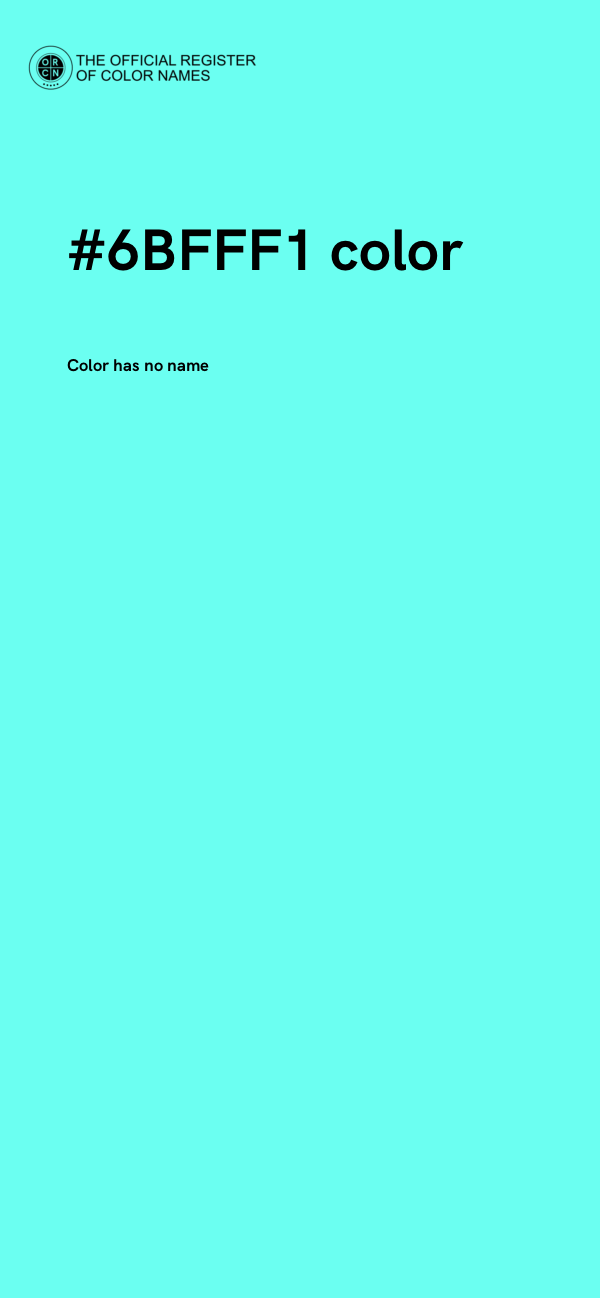 #6BFFF1 color image