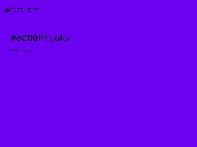 #6C00F1 color image