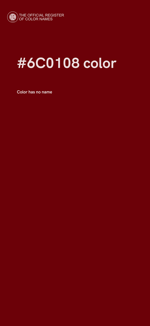 #6C0108 color image