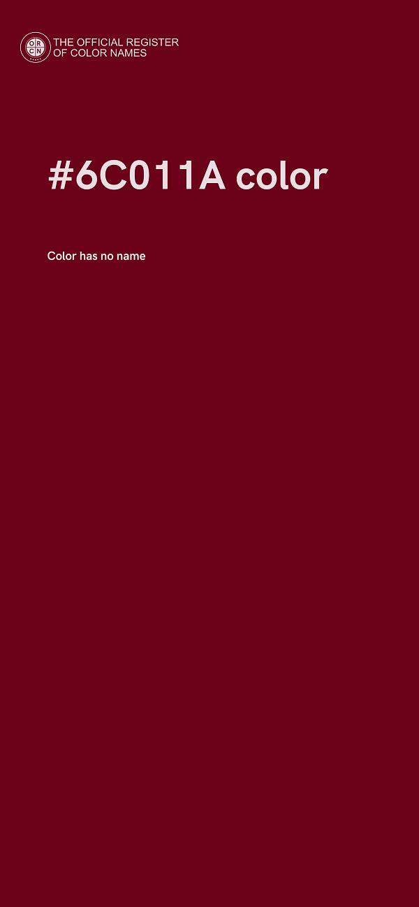#6C011A color image