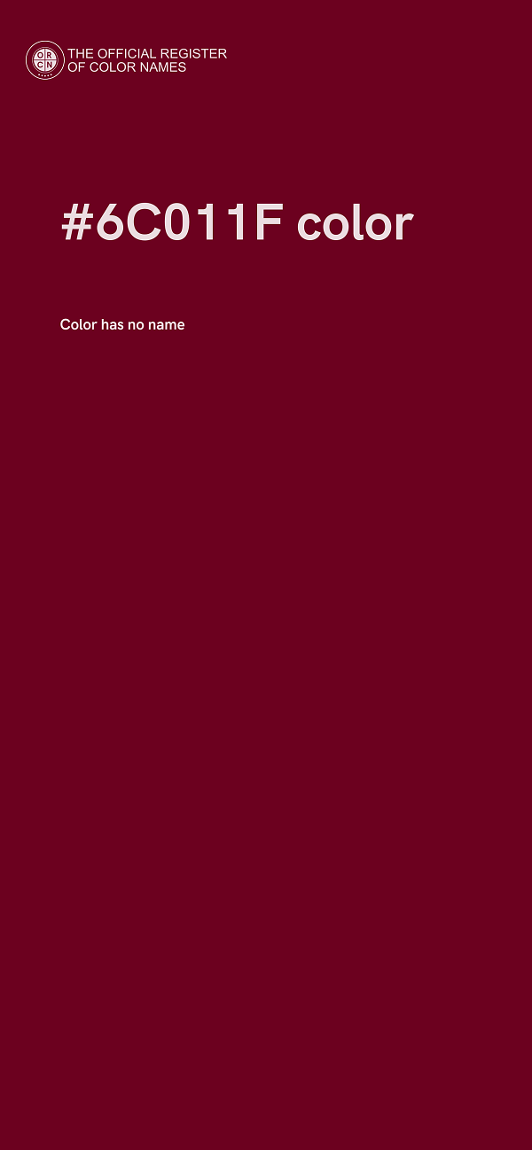 #6C011F color image