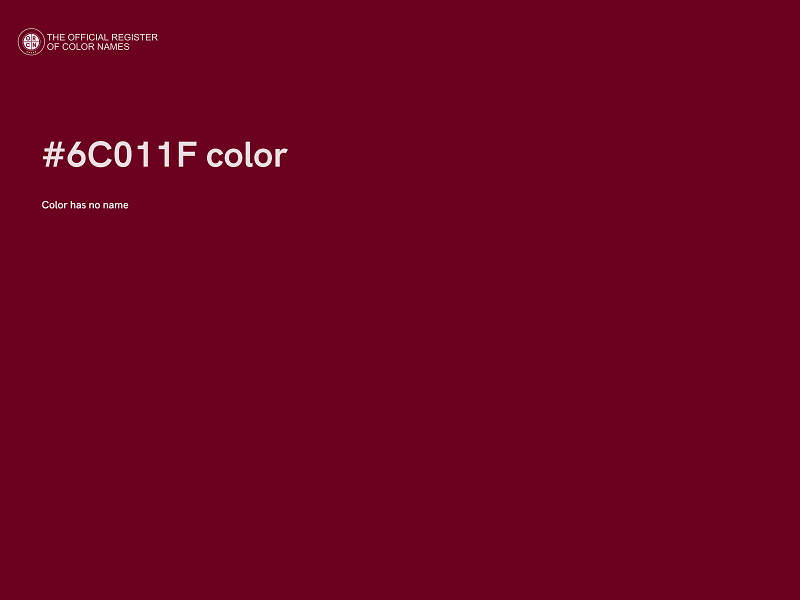 #6C011F color image