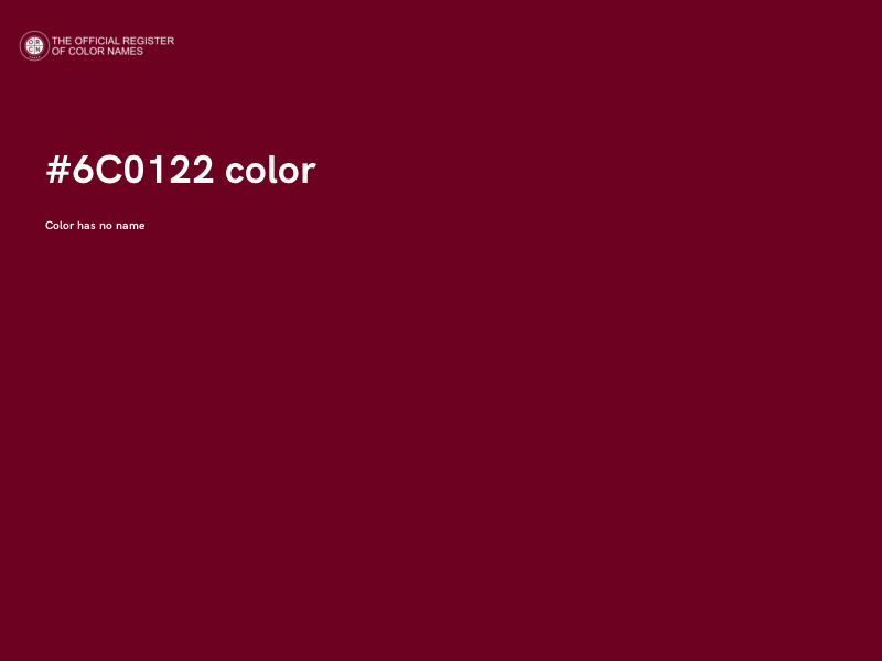 #6C0122 color image