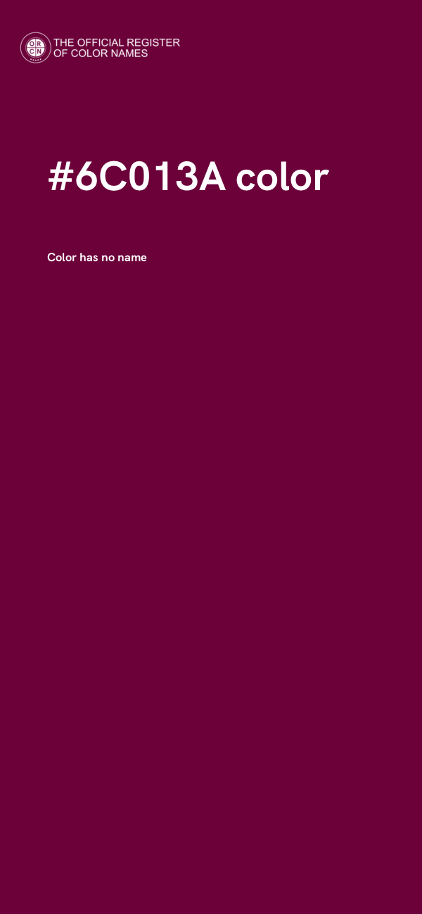 #6C013A color image