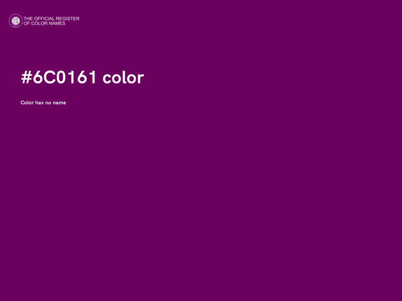 #6C0161 color image