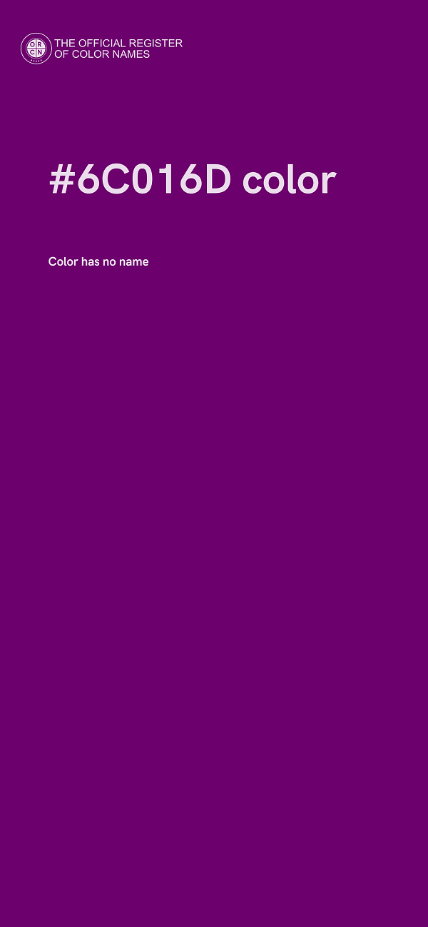 #6C016D color image