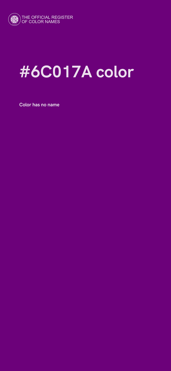 #6C017A color image
