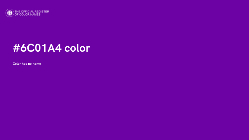 #6C01A4 color image