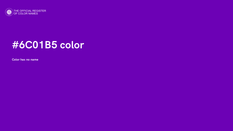 #6C01B5 color image