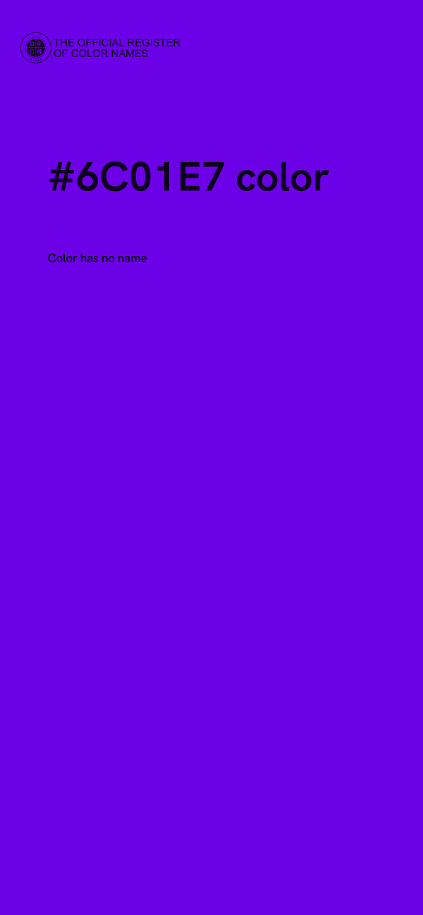 #6C01E7 color image