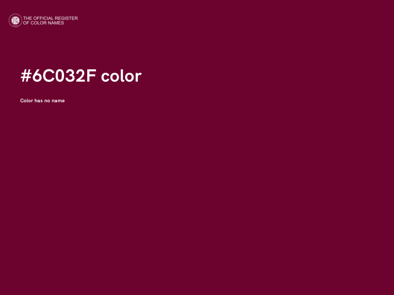 #6C032F color image