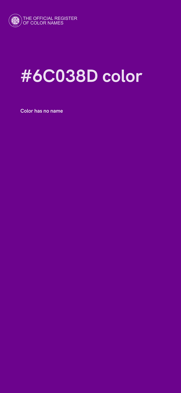 #6C038D color image
