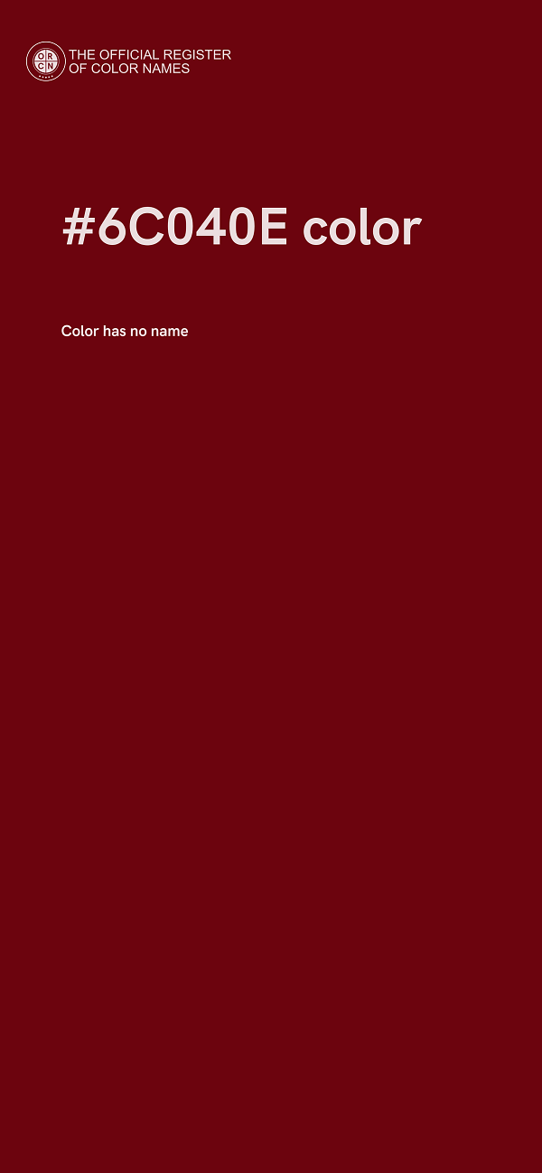 #6C040E color image