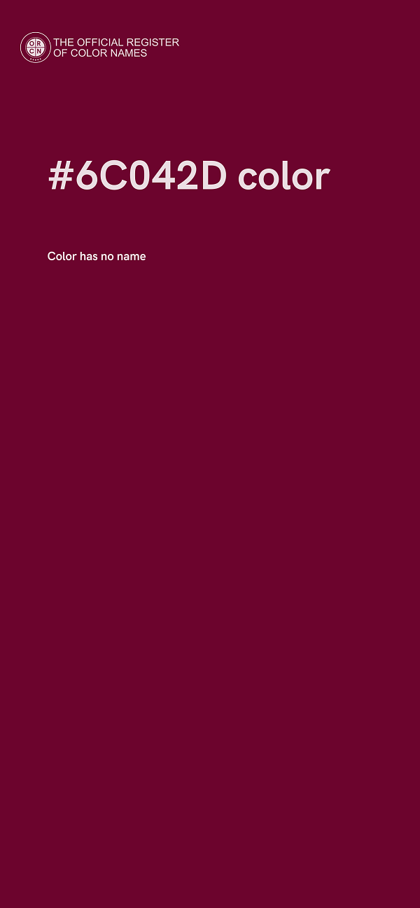 #6C042D color image