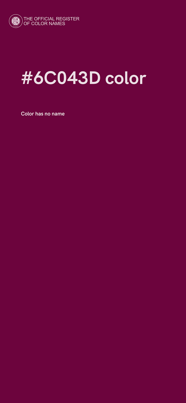 #6C043D color image