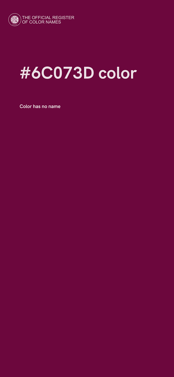 #6C073D color image