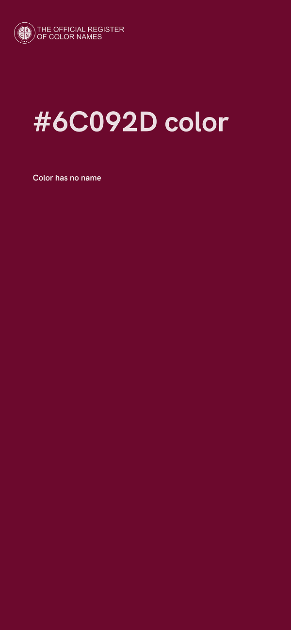 #6C092D color image