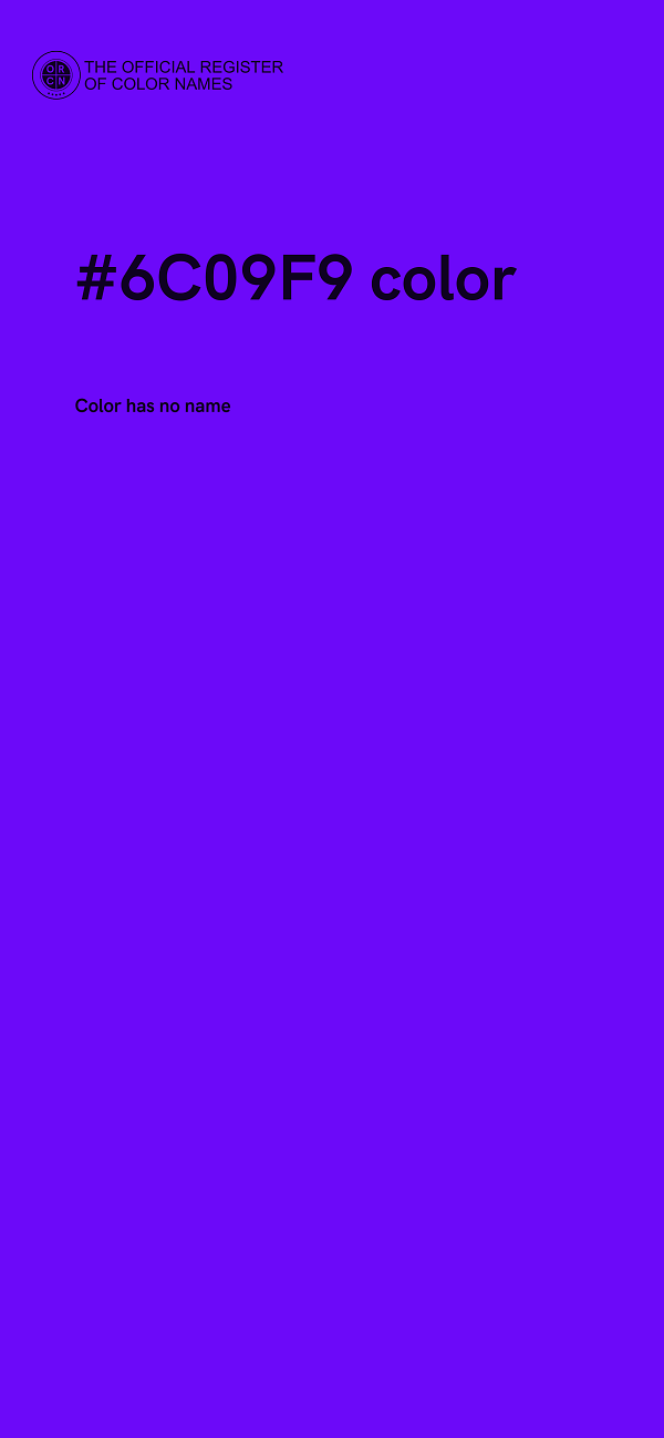 #6C09F9 color image