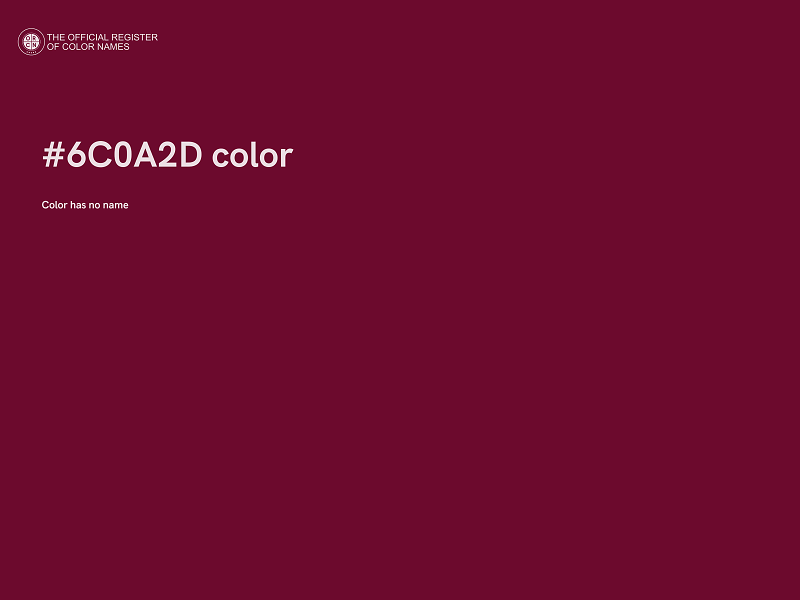 #6C0A2D color image