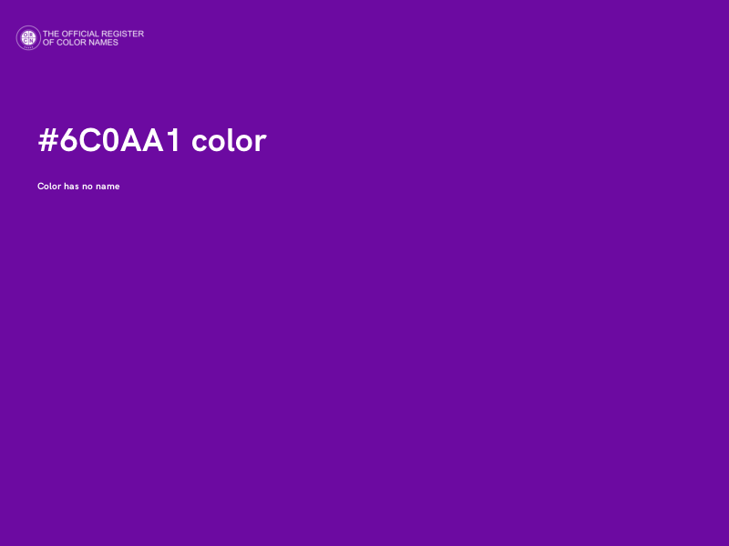 #6C0AA1 color image