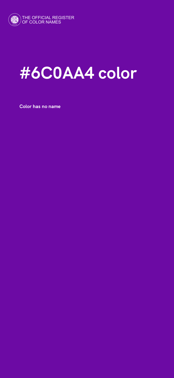 #6C0AA4 color image