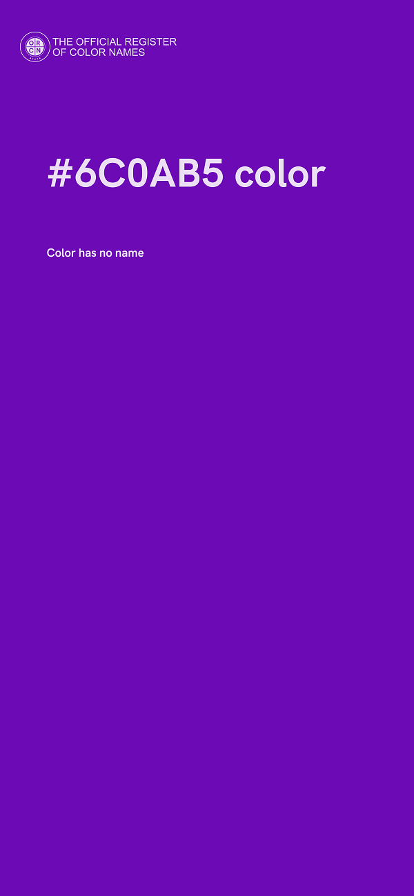 #6C0AB5 color image