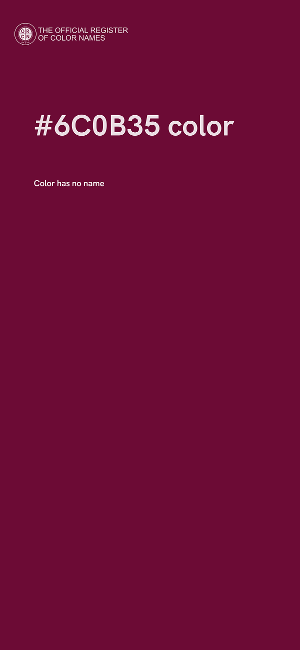 #6C0B35 color image