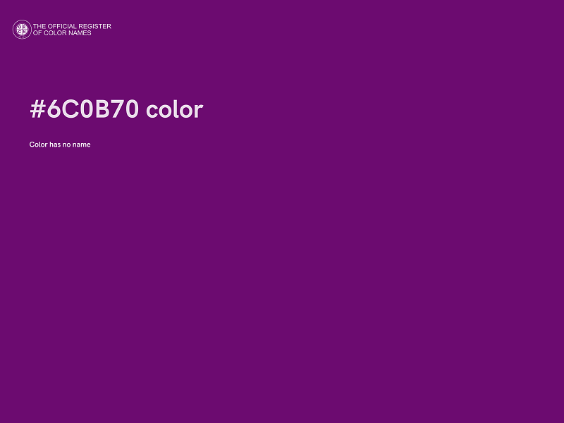 #6C0B70 color image